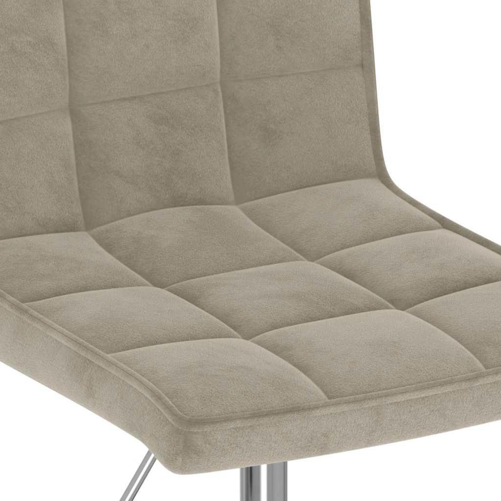 vidaXL Chaises de salle à manger 4 pcs pivotantes velours gris clair