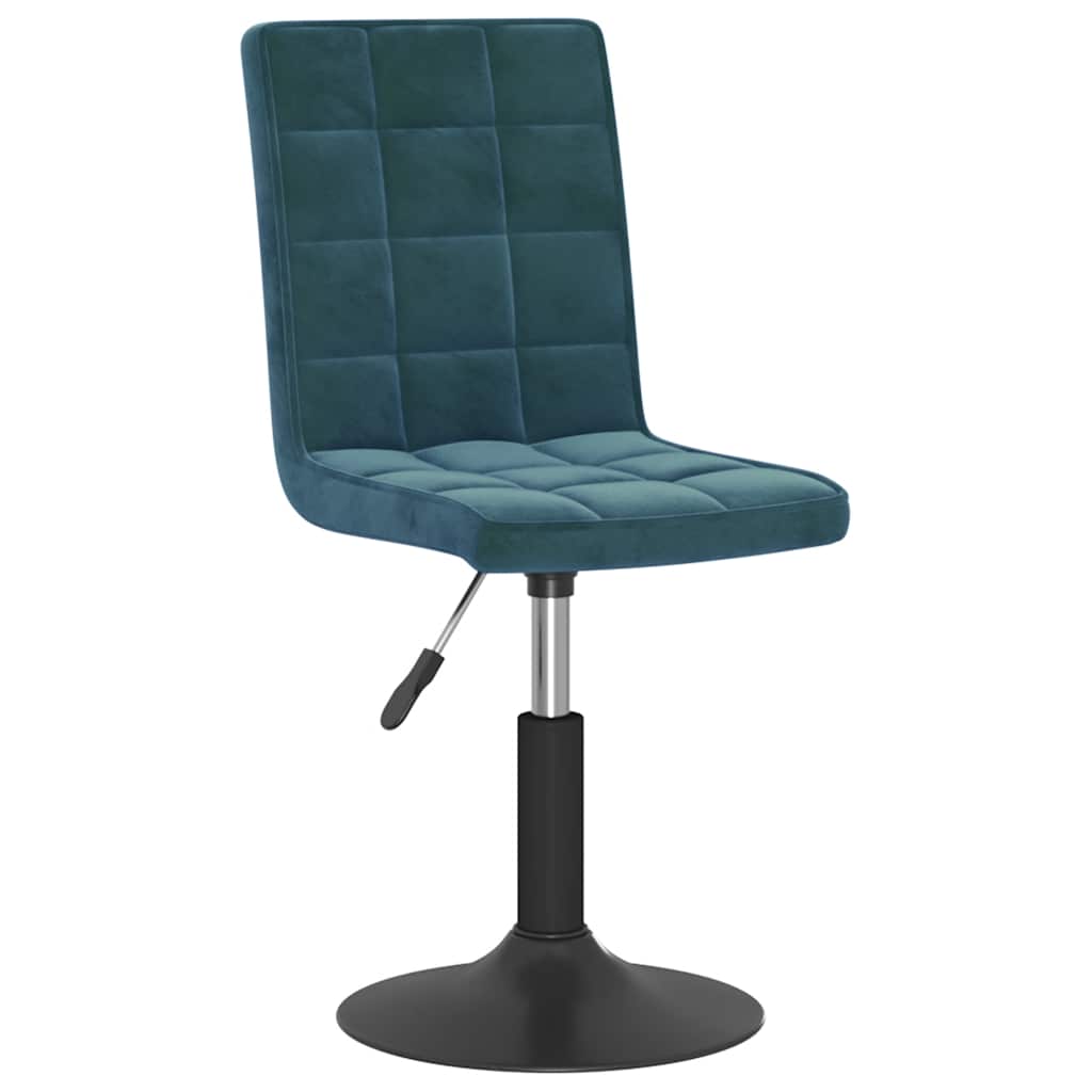 vidaXL Chaises de salle à manger 4 pcs pivotantes velours bleu