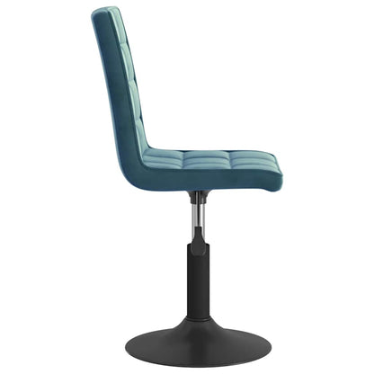 vidaXL Chaises de salle à manger 4 pcs pivotantes velours bleu