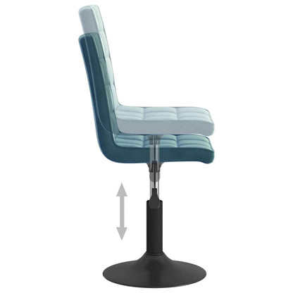 vidaXL Chaises de salle à manger 4 pcs pivotantes velours bleu
