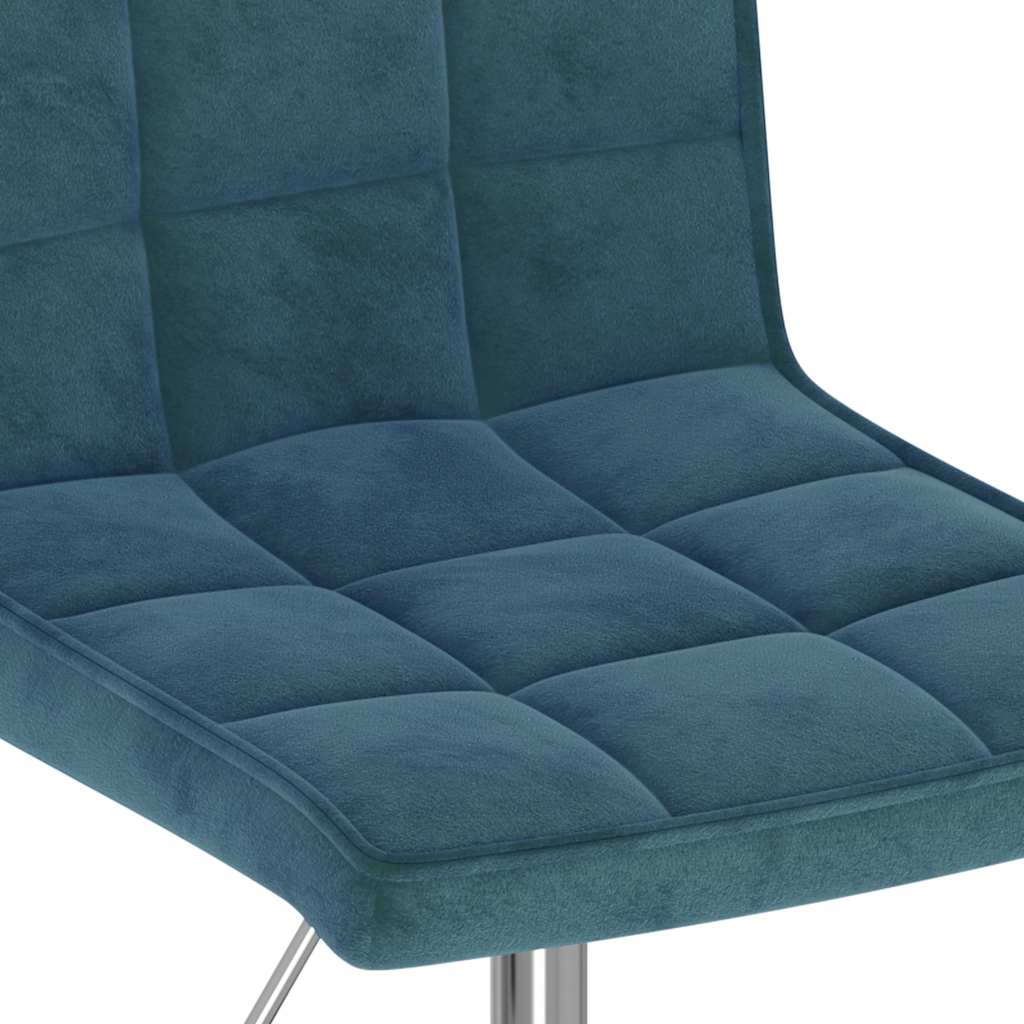 vidaXL Chaises de salle à manger 4 pcs pivotantes velours bleu