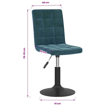 vidaXL Chaises de salle à manger 4 pcs pivotantes velours bleu