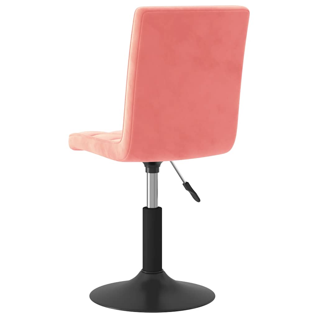 vidaXL Chaises de salle à manger 4 pcs pivotantes velours rose