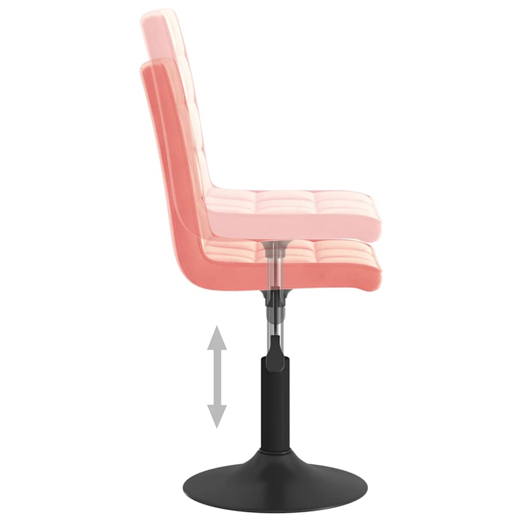 vidaXL Chaises de salle à manger 4 pcs pivotantes velours rose