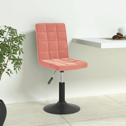 vidaXL Chaises de salle à manger 4 pcs pivotantes velours rose