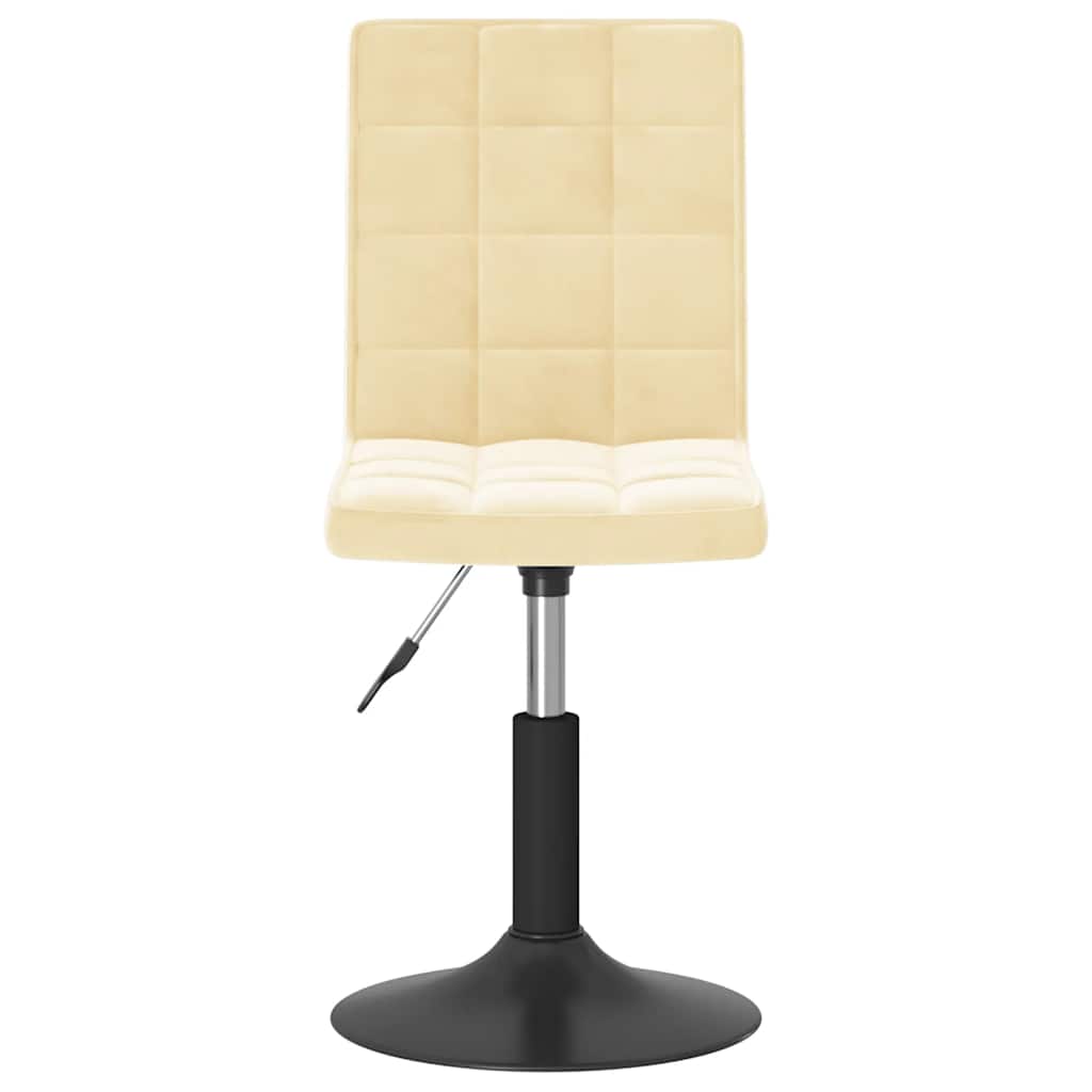 vidaXL Esszimmerstühle 6 Stk. Drehbar Creme Samt