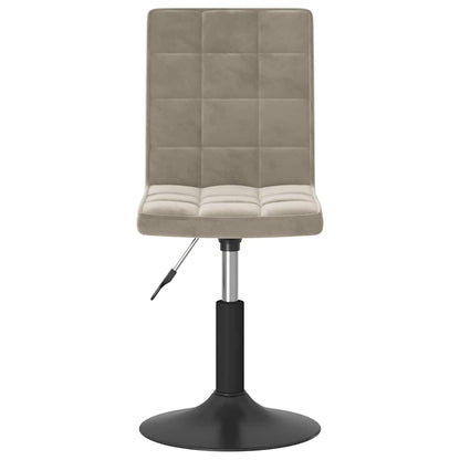 vidaXL Chaises de salle à manger pivotantes 6 pcs Gris clair Velours