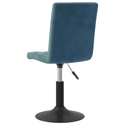 vidaXL Esszimmerstühle 6 Stk. Drehbar Blau Samt
