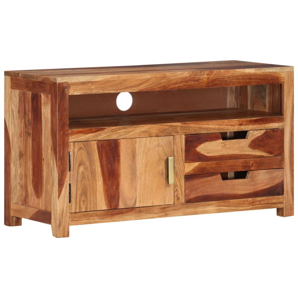 vidaXL Meuble TV 90x34,5x50 cm Bois d'Acacia Massif