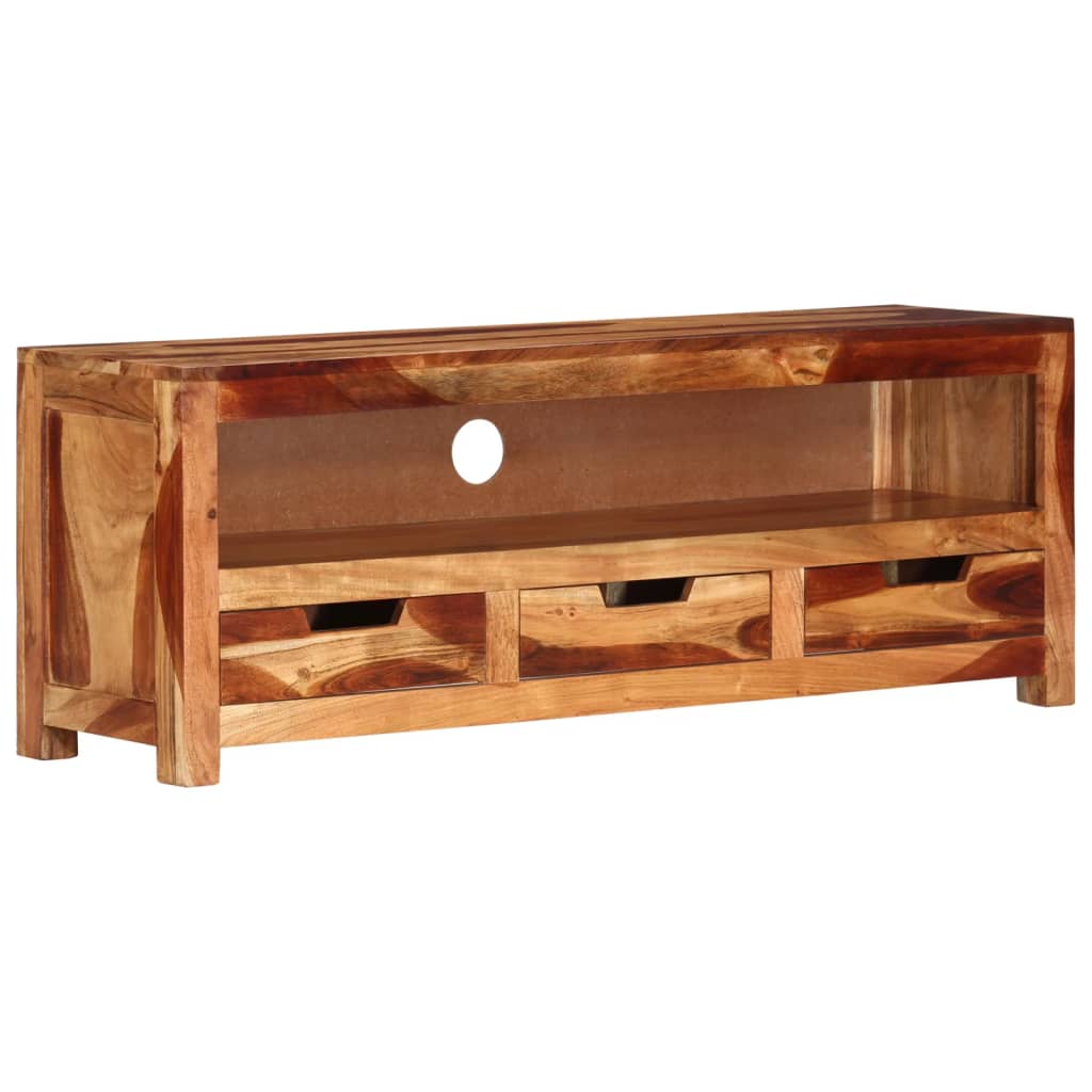 Meuble TV vidaXL 110x30x40 cm Bois d'acacia massif