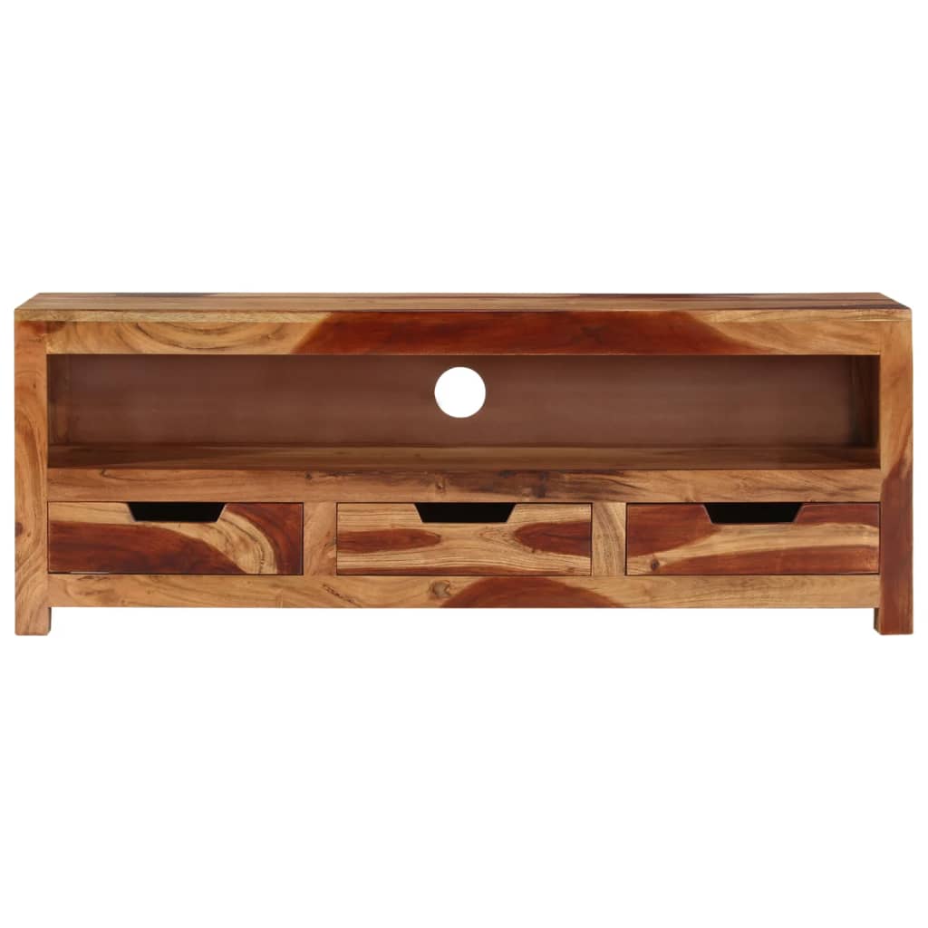 Meuble TV vidaXL 110x30x40 cm Bois d'acacia massif