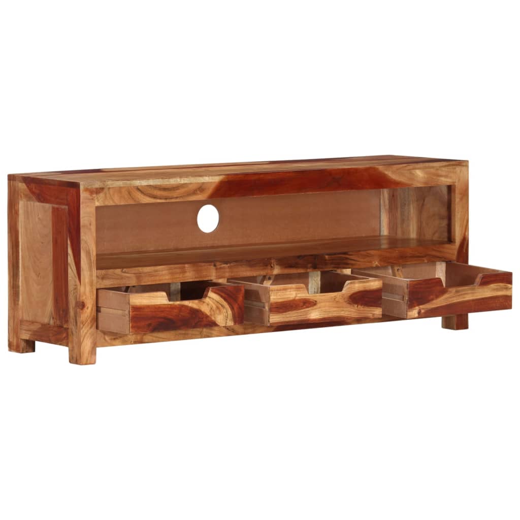 Meuble TV vidaXL 110x30x40 cm Bois d'acacia massif