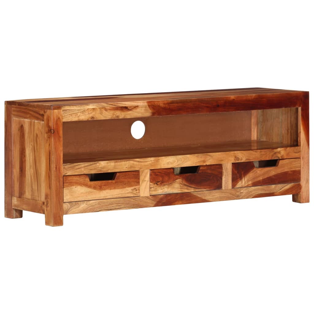 Meuble TV vidaXL 110x30x40 cm Bois d'acacia massif