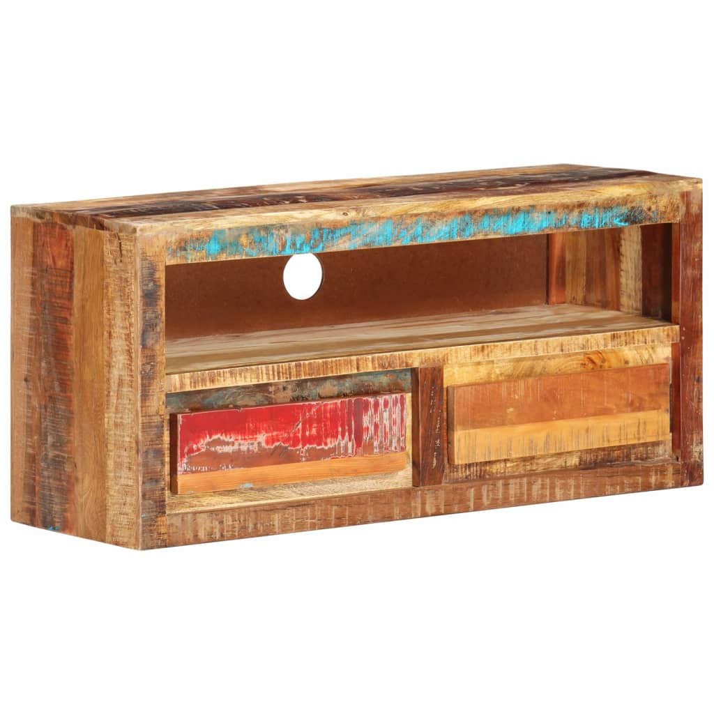 Meuble TV vidaXL 88x30x40 cm bois de récupération massif