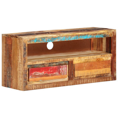Meuble TV vidaXL 88x30x40 cm bois de récupération massif