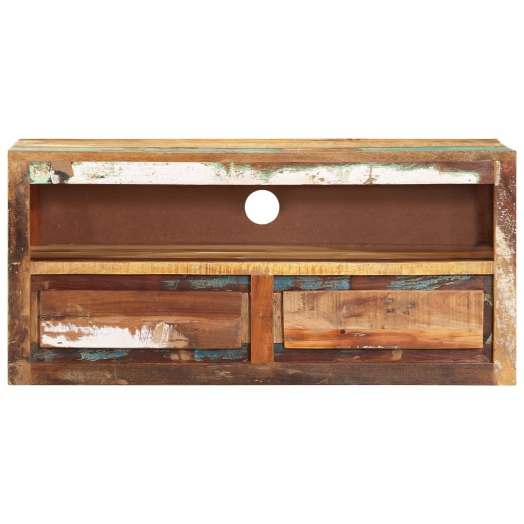 Meuble TV vidaXL 88x30x40 cm bois de récupération massif