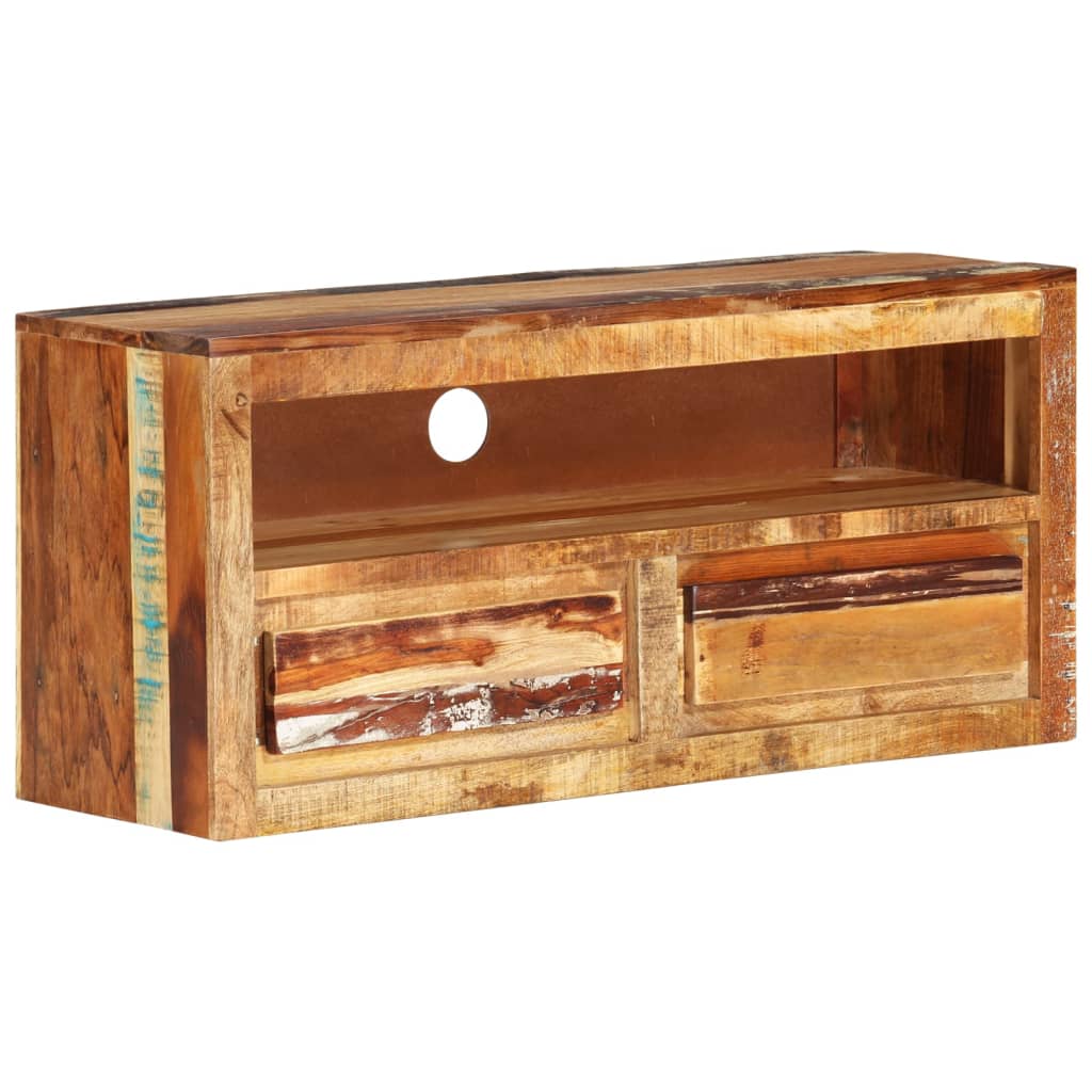 Meuble TV vidaXL 88x30x40 cm bois de récupération massif