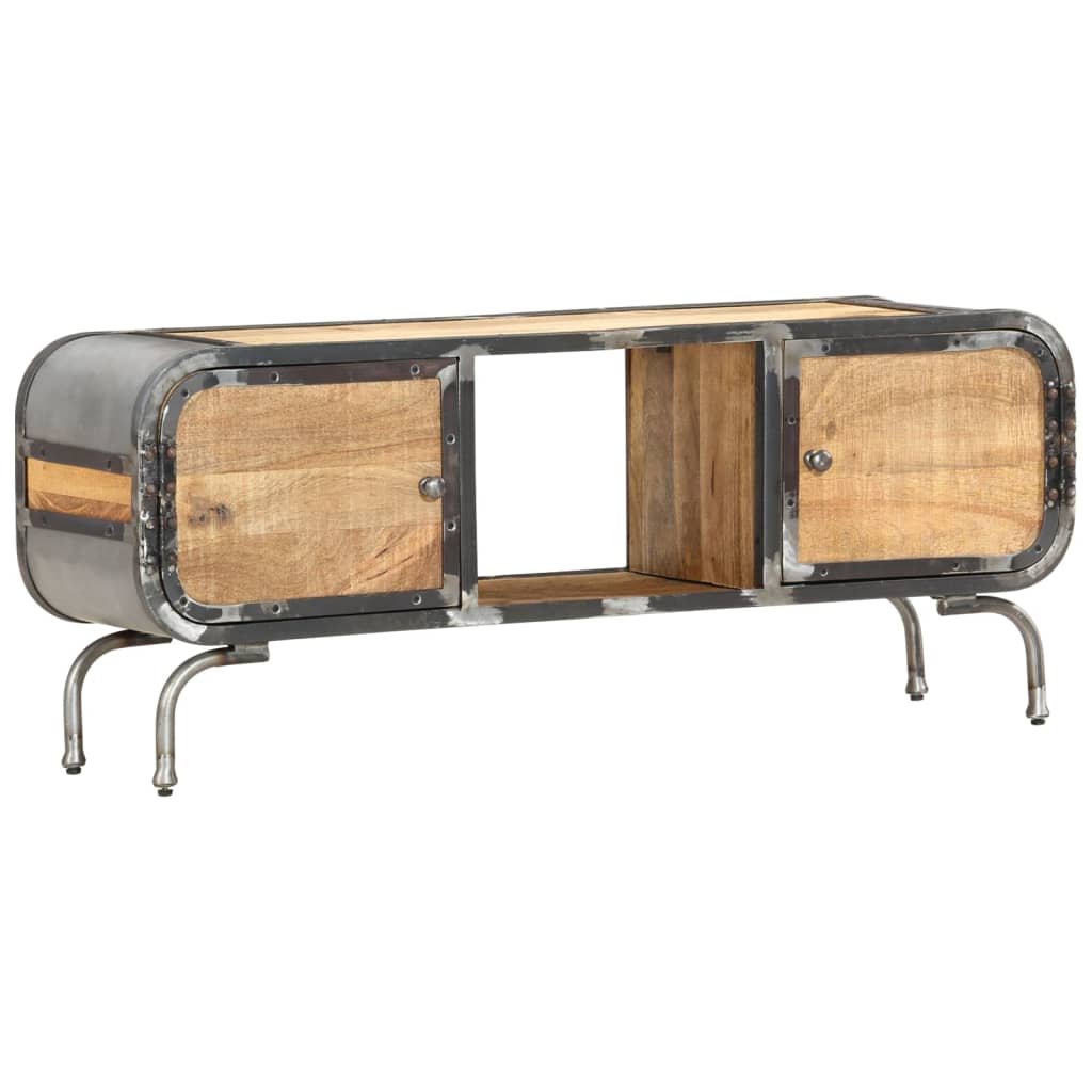 vidaXL Meuble TV 110x30x42 cm Bois de manguier massif