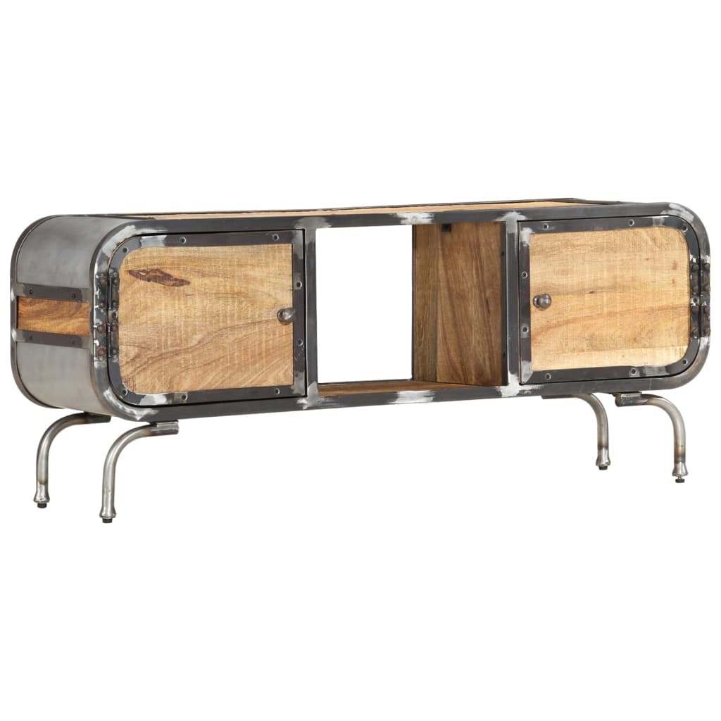 vidaXL Meuble TV 110x30x42 cm Bois de manguier massif