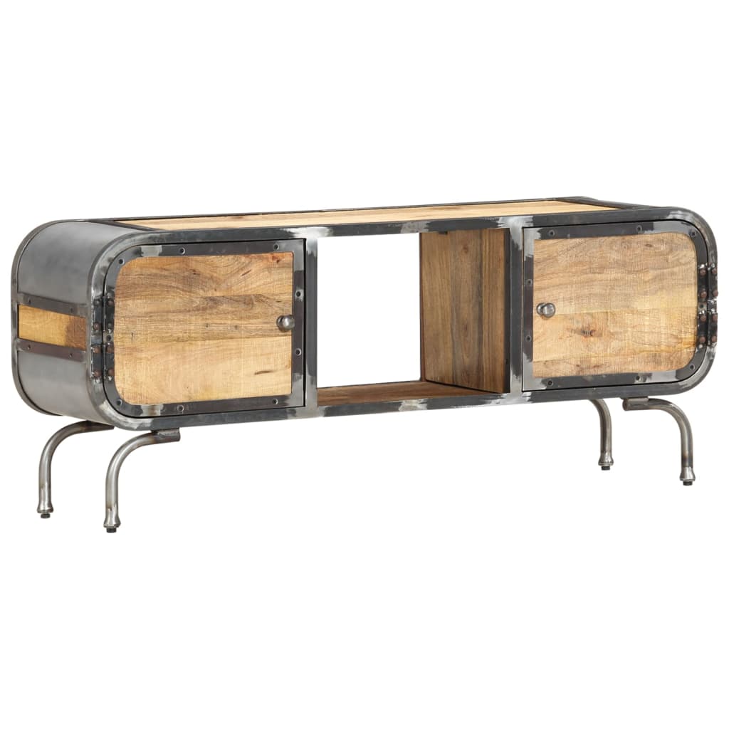 vidaXL Meuble TV 110x30x42 cm Bois de manguier massif
