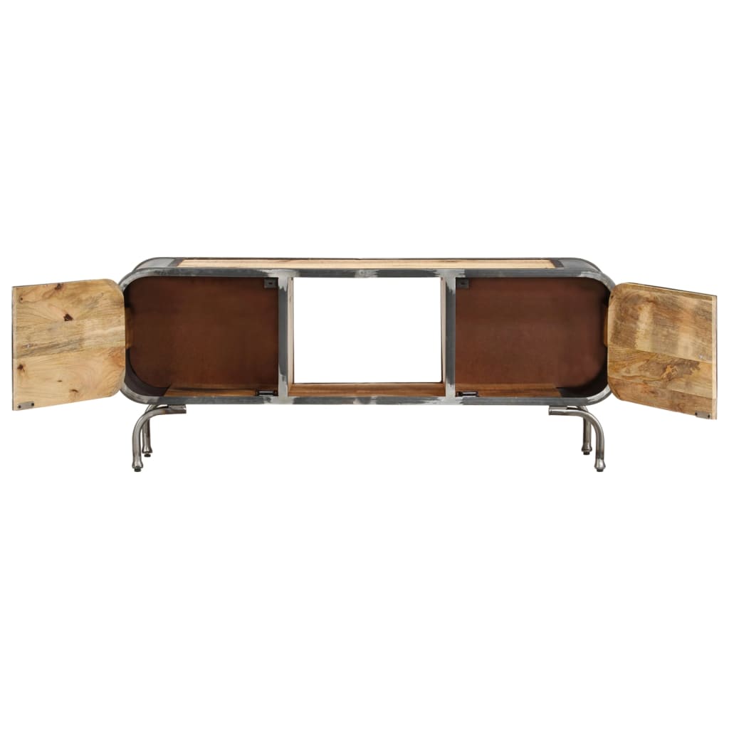 vidaXL Meuble TV 110x30x42 cm Bois de manguier massif