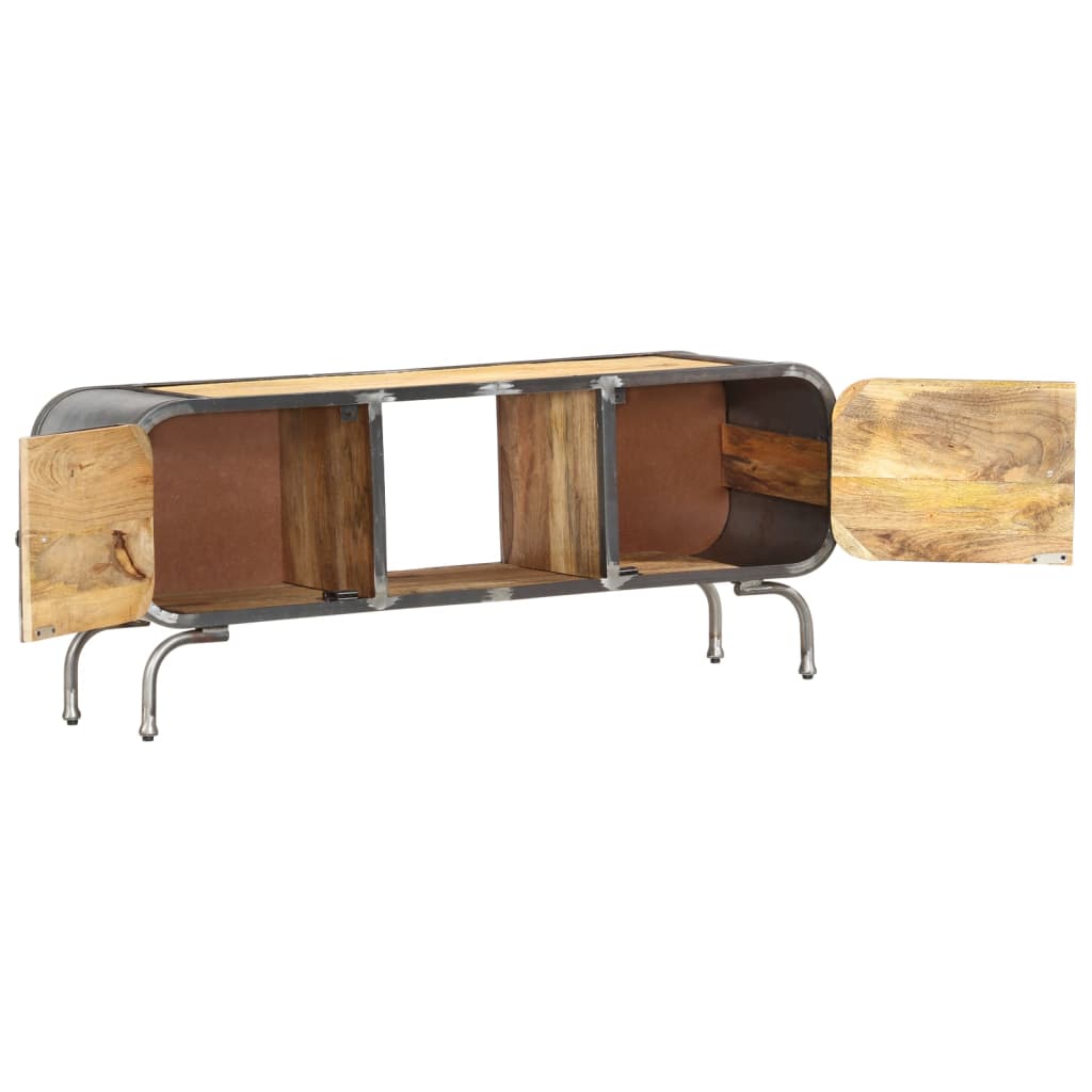 vidaXL Meuble TV 110x30x42 cm Bois de manguier massif