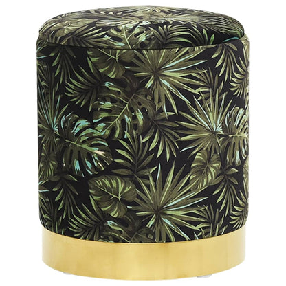 Runder Aufbewahrungshocker Mehrfarbig Stoff 31 x 37 cm