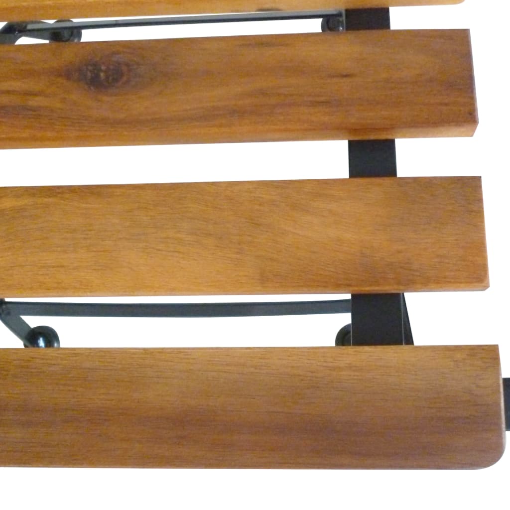 vidaXL Chaises de jardin pliantes 4 pcs Acier et bois d'acacia massif