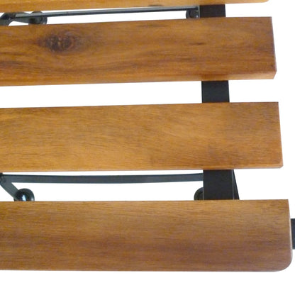 vidaXL Chaises de jardin pliantes 4 pcs Acier et bois d'acacia massif