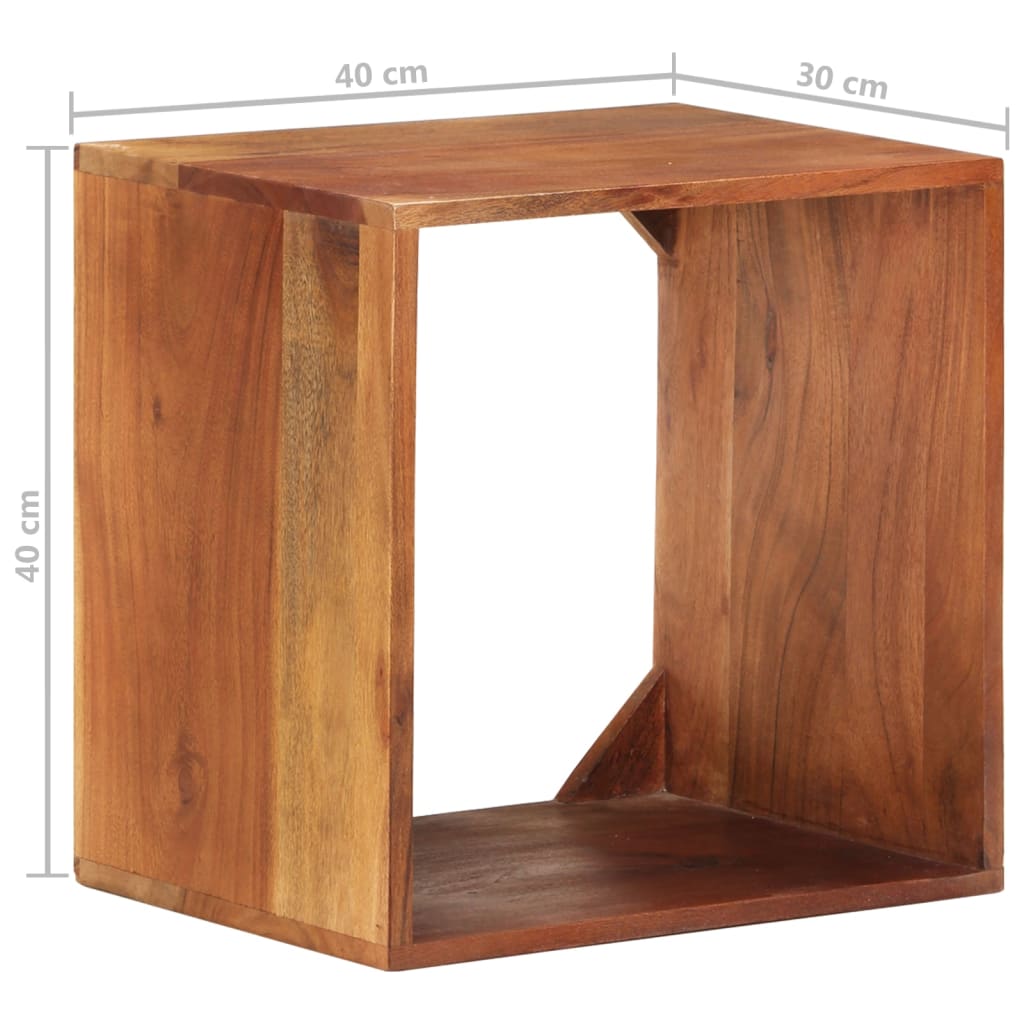 vidaXL Wandregal 40x30x40 cm Massivholz Akazie