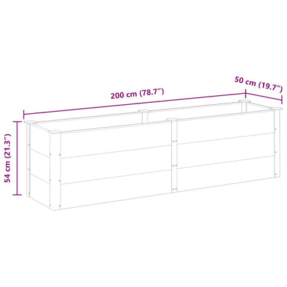 vidaXL Garten-Hochbeet 200x50x54 cm WPC Grau
