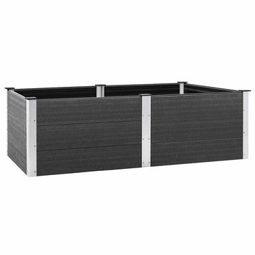 vidaXL Garten-Hochbeet 200x100x54 cm WPC Grau