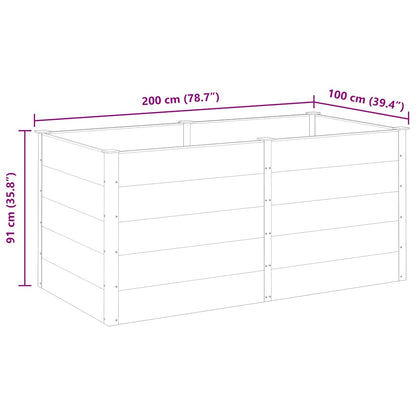 vidaXL Garten-Hochbeet 200x100x91 cm WPC Grau