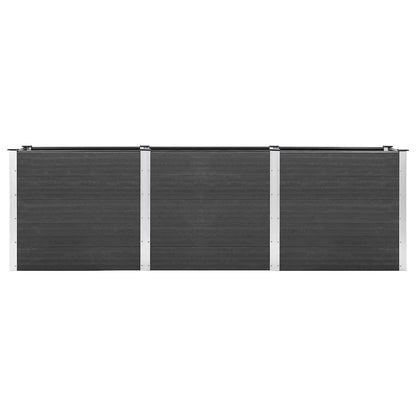 vidaXL Carré potager gris 300x50x91 cm WPC