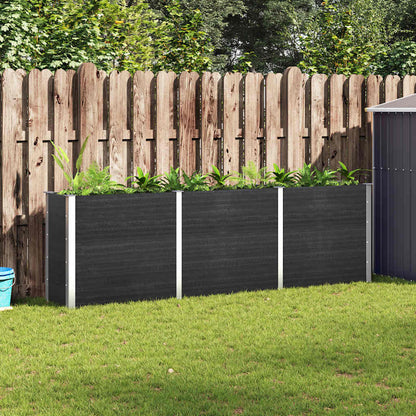 vidaXL Carré potager gris 300x50x91 cm WPC