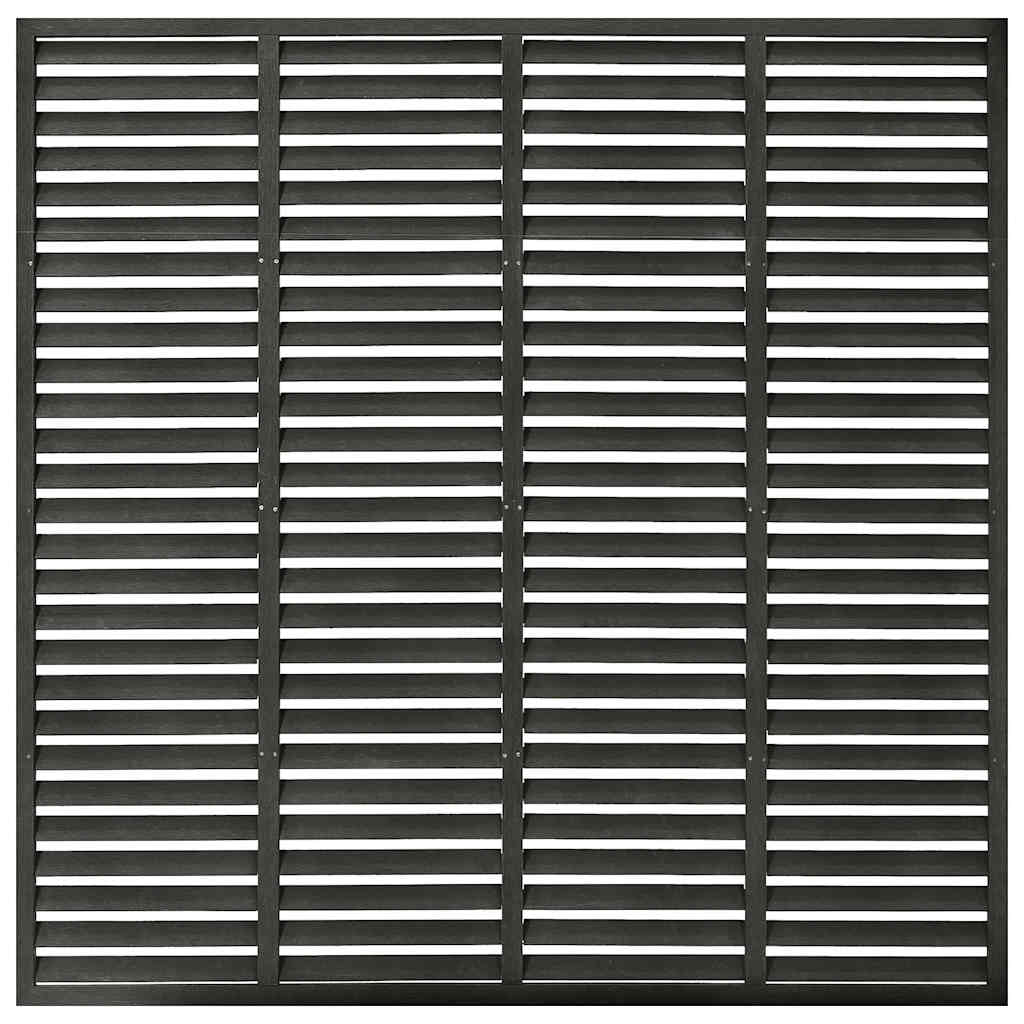 vidaXL Lamellenzaun WPC 180x180 cm Dunkelgrau
