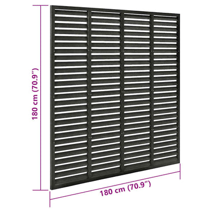 vidaXL Lamellenzaun WPC 180x180 cm Dunkelgrau