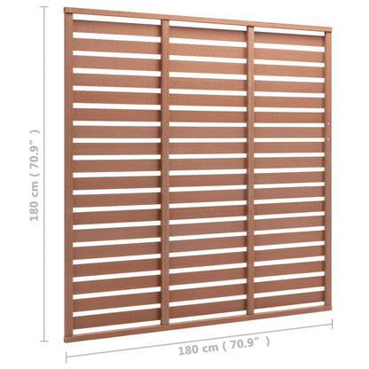 vidaXL Panneau de clôture en WPC 180x180 cm Marron