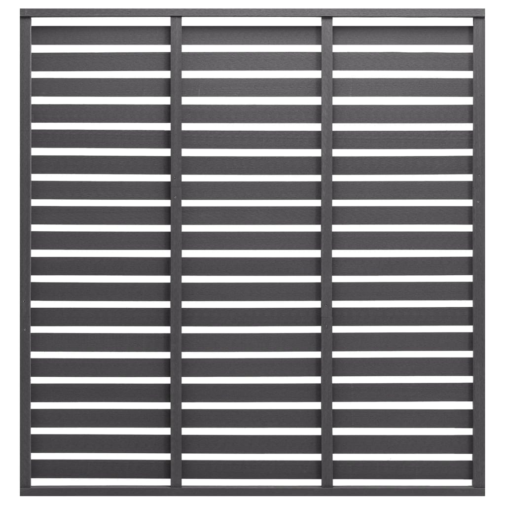 vidaXL Panneau de clôture en WPC 180x180 cm Gris