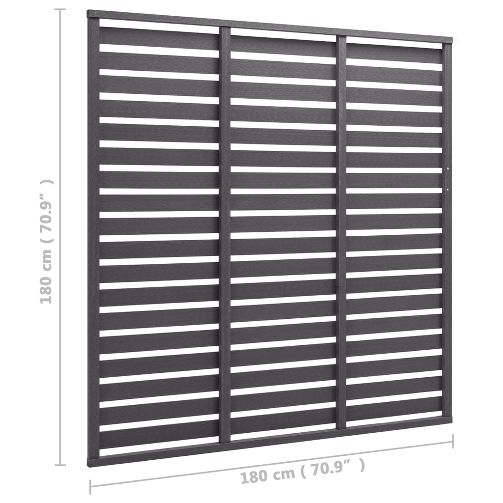 vidaXL Panneau de clôture en WPC 180x180 cm Gris