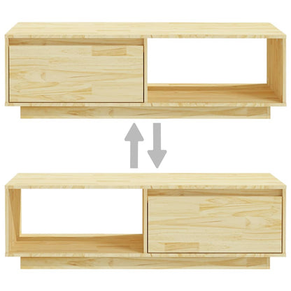 vidaXL Couchtisch 110x50x33,5 cm Massivholz Kiefer