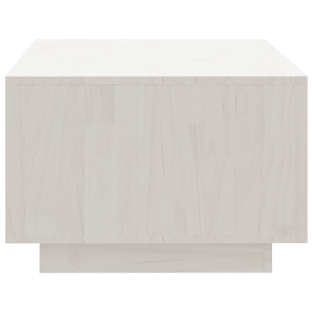 vidaXL Couchtisch Weiß 110x50x33,5 cm Massivholz Kiefer