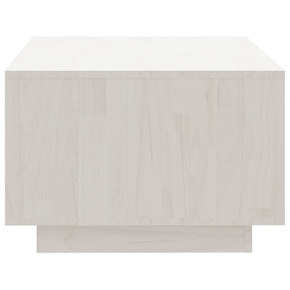 vidaXL Couchtisch Weiß 110x50x33,5 cm Massivholz Kiefer