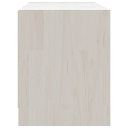 vidaXL Meuble TV Blanc 80x31x39 cm Bois de pin massif