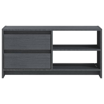 vidaXL TV-Schrank Grau 80x31x39 cm Massivholz Kiefer