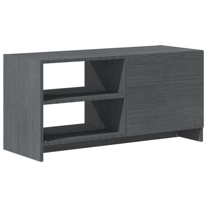 vidaXL TV-Schrank Grau 80x31x39 cm Massivholz Kiefer