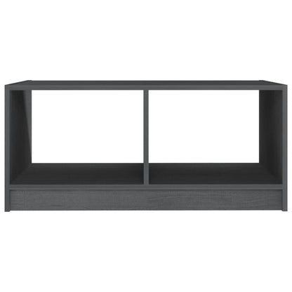 vidaXL Couchtisch Grau 75x50x33,5 cm Massivholz Kiefer