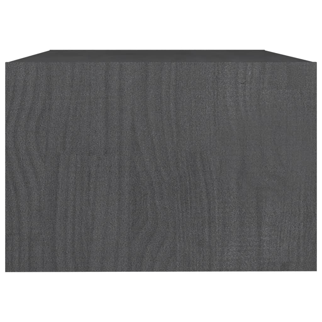 vidaXL Couchtisch Grau 75x50x33,5 cm Massivholz Kiefer