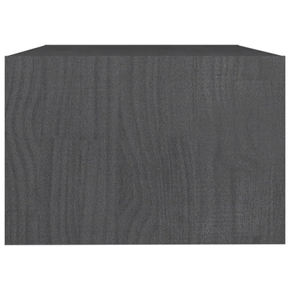 vidaXL Couchtisch Grau 75x50x33,5 cm Massivholz Kiefer