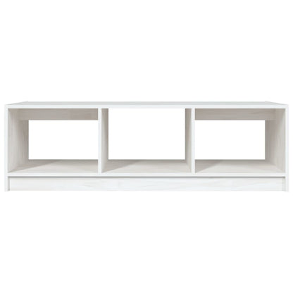 vidaXL Couchtisch Weiß 110x50x34 cm Massivholz Kiefer